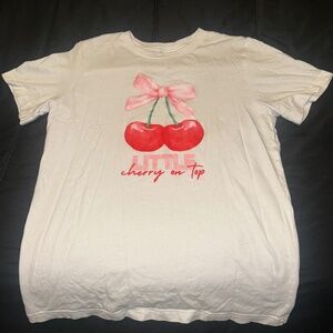 White Cherry Big Little T-Shirt